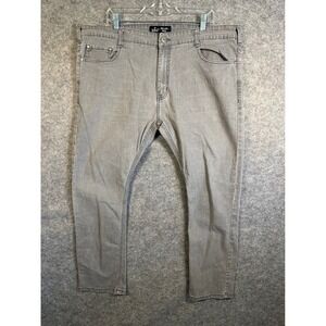 Public Record Mens Gray Slim Fit Stretch Denim Jeans 40W x 30L RN149158